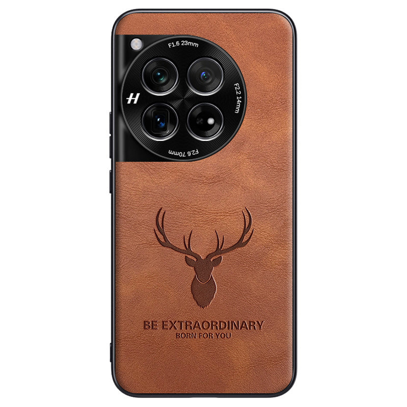 OnePlus series | Elk Engraved Mobile Phone Leather Case