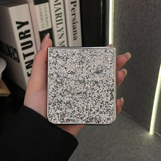Luxury Leather Glitter Case For Z FLIP 5 - Celebrity Style