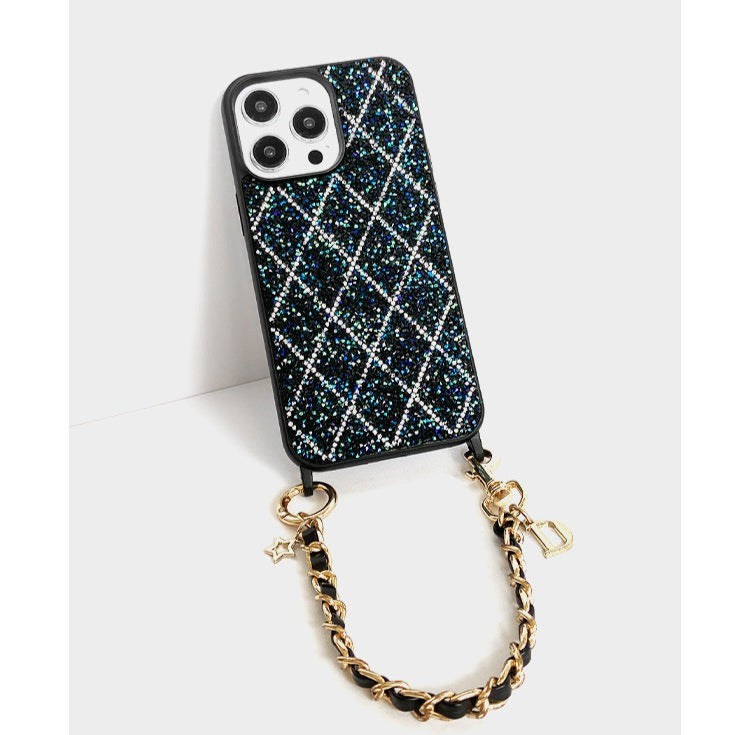 Green Diamond Rhombus iPhone Case - Elegant & Portable