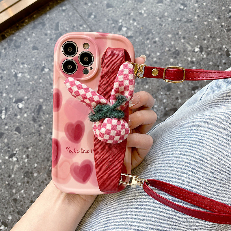 Rabbit Love iPhone Case - Stylish Crossbody