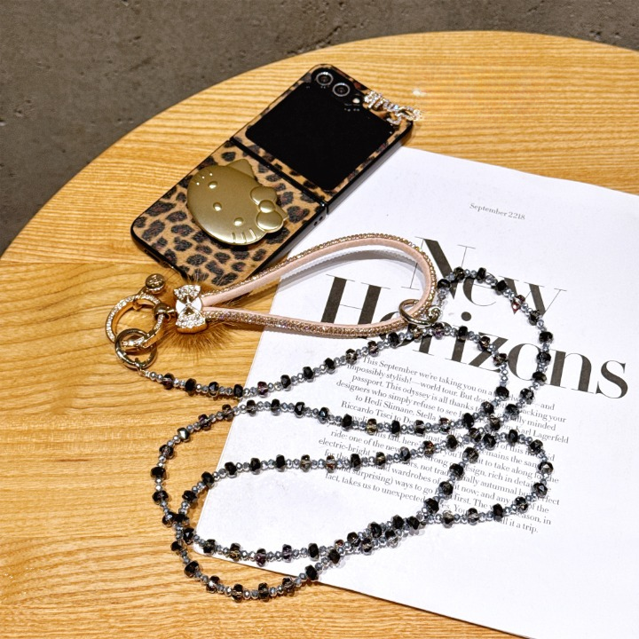 Leopard KT Case - Stylish Protection with Chain & Stand