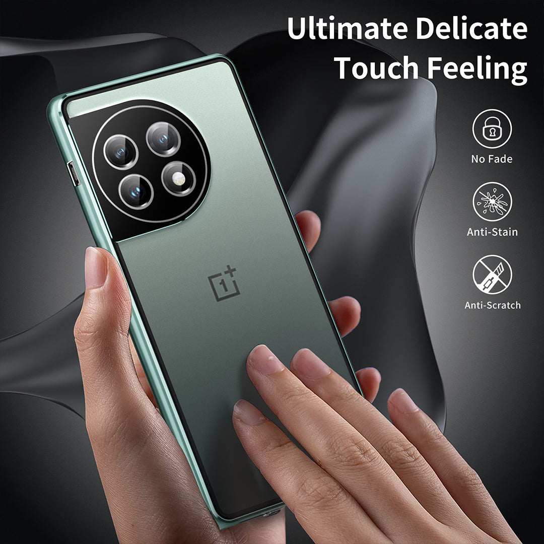 OnePlus Series | Metal Magnetic Frame Double-Sided Glass Mobile Phone Case