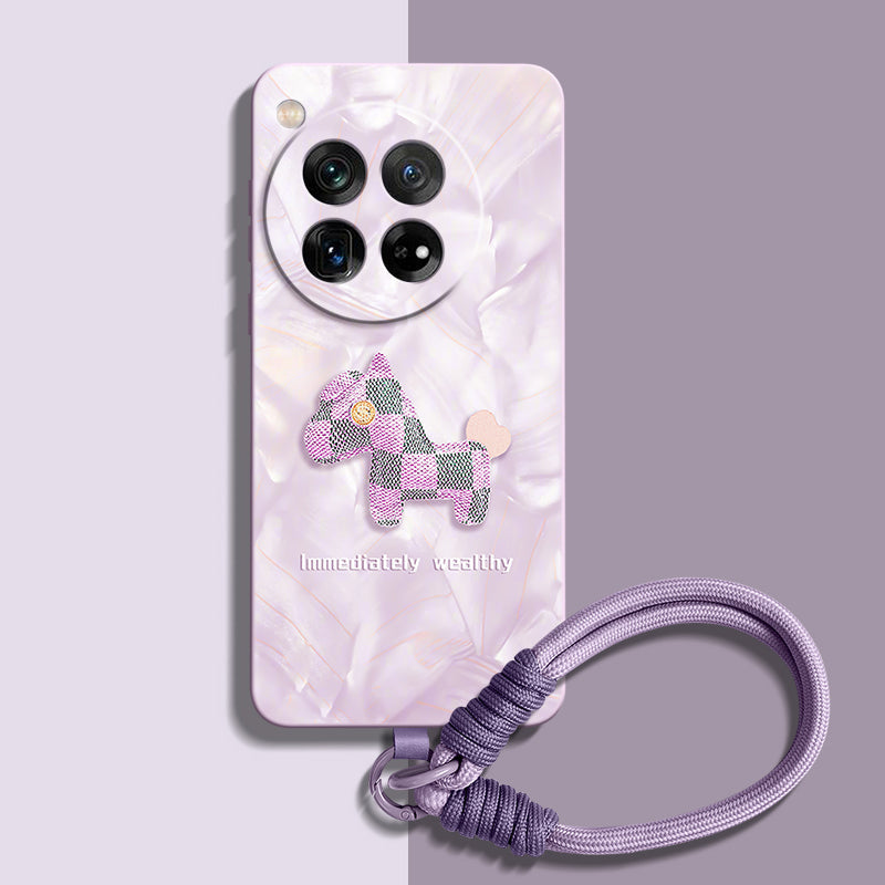 OnePlus Series | Integrated Wrist Strap Lanyard Liquid Silicone Phone Case