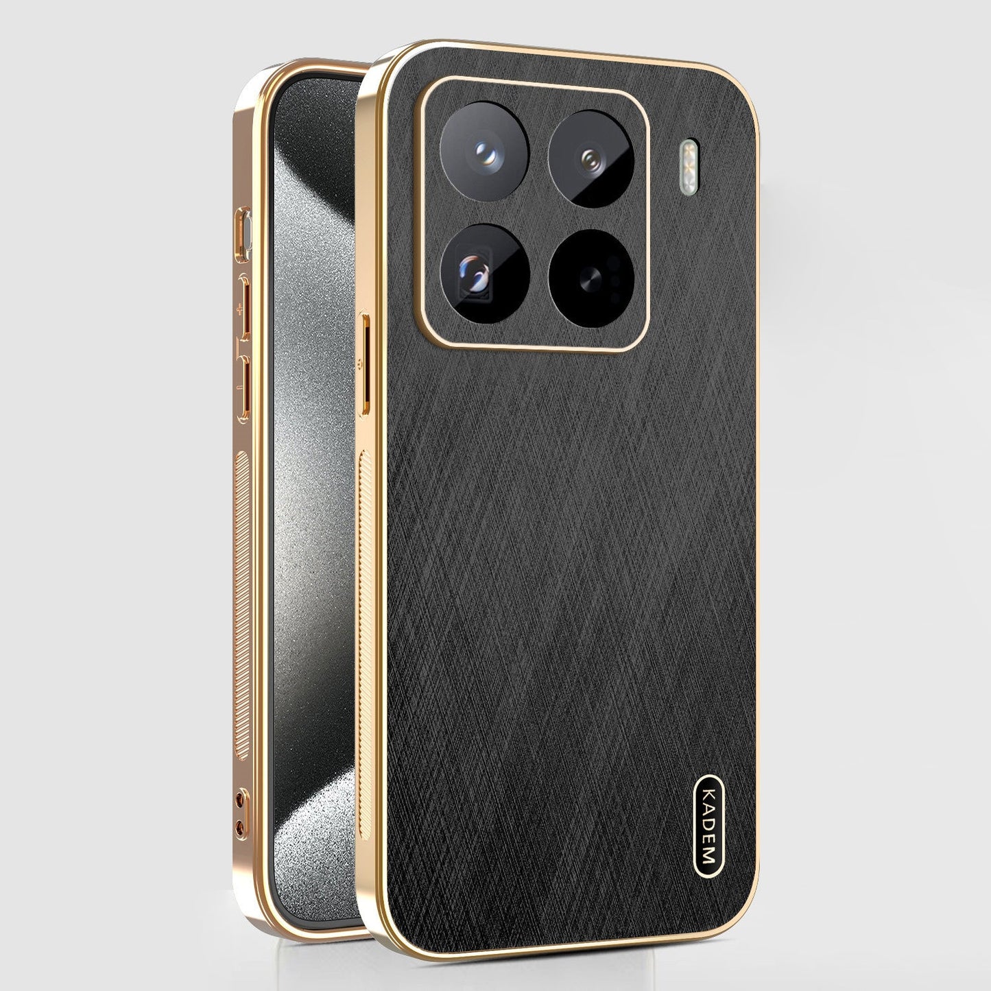 Xiaomi Series | Luxurious Gold and Silver Brocade Leather Case