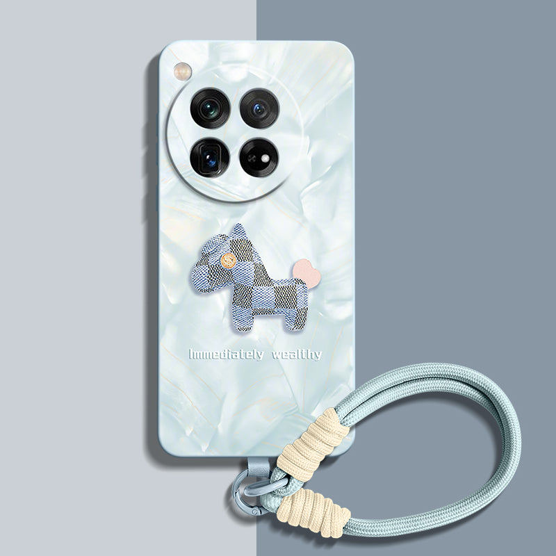 OnePlus Series | Integrated Wrist Strap Lanyard Liquid Silicone Phone Case