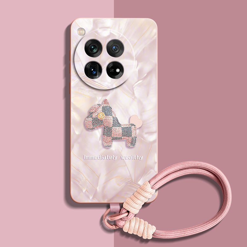 OnePlus Series | Integrated Wrist Strap Lanyard Liquid Silicone Phone Case