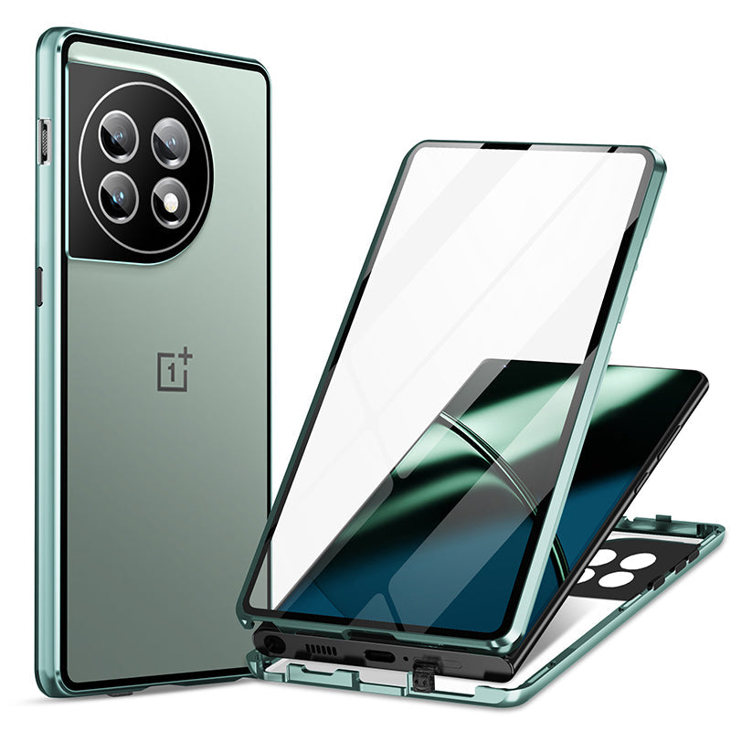 OnePlus Series | Metal Magnetic Frame Double-Sided Glass Mobile Phone Case