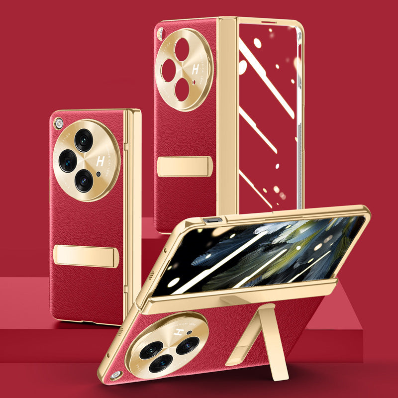 Oneplus-Open Series | Electroplated Bracket All-Inclusive Hinge Leather Case