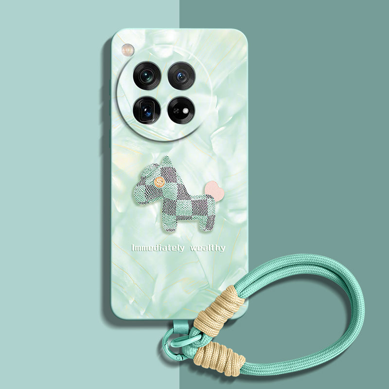 OnePlus Series | Integrated Wrist Strap Lanyard Liquid Silicone Phone Case