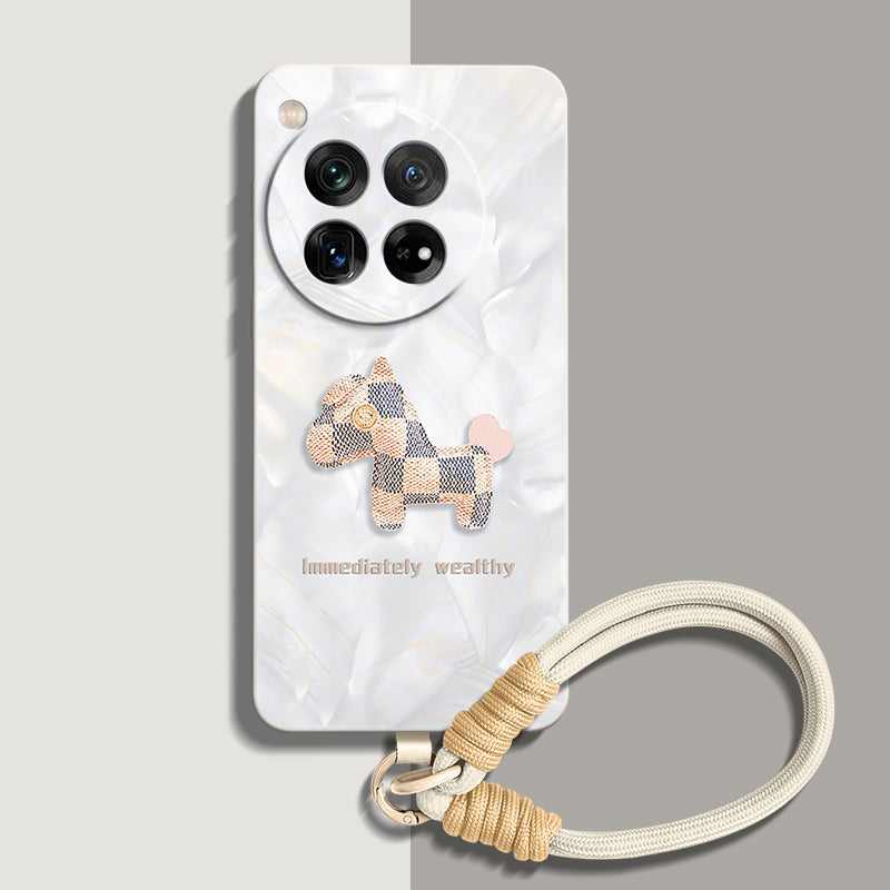 OnePlus Series | Integrated Wrist Strap Lanyard Liquid Silicone Phone Case
