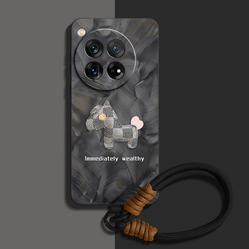 OnePlus Series | Integrated Wrist Strap Lanyard Liquid Silicone Phone Case