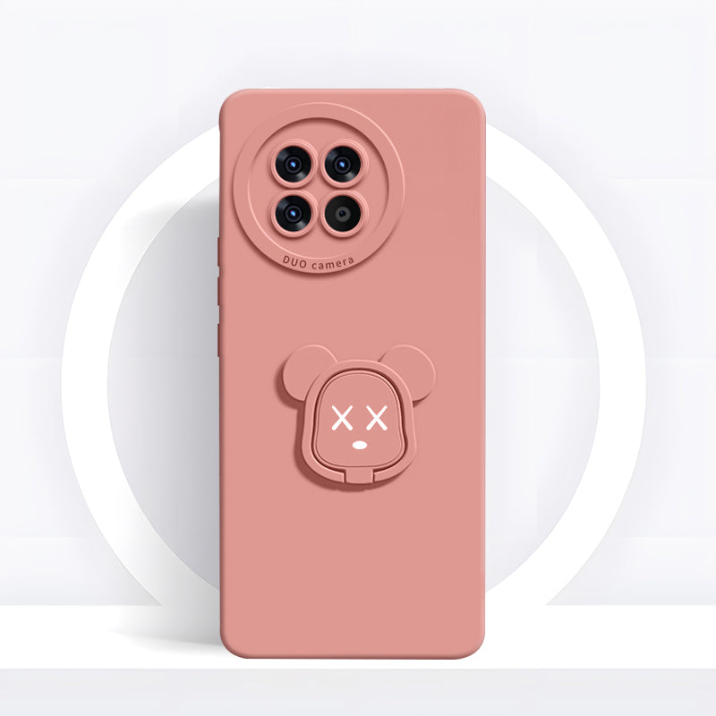 OnePlus Series | Gloomy Bear Liquid Silicone Holder Mobile Phone Case