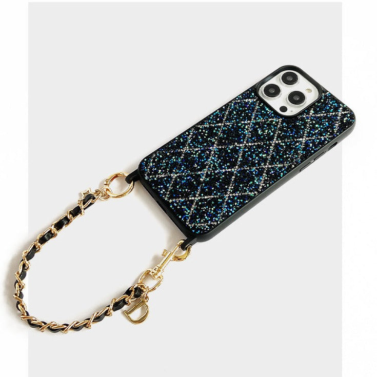 Green Diamond Rhombus iPhone Case - Elegant & Portable