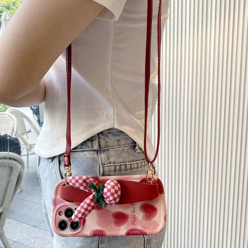 Rabbit Love iPhone Case - Stylish Crossbody