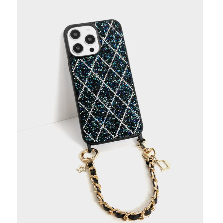 Green Diamond Rhombus iPhone Case - Elegant & Portable