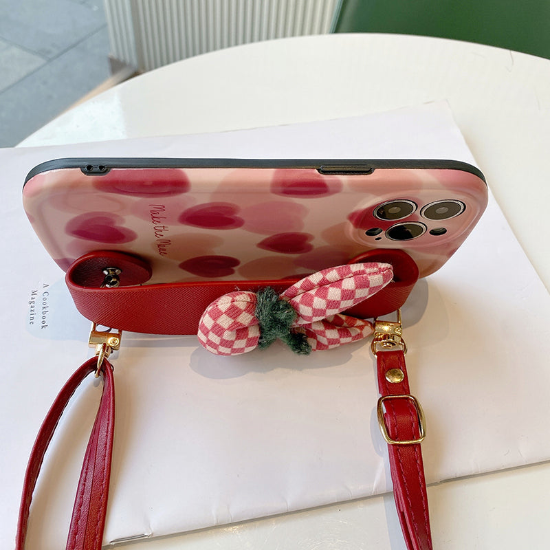 Rabbit Love iPhone Case - Stylish Crossbody