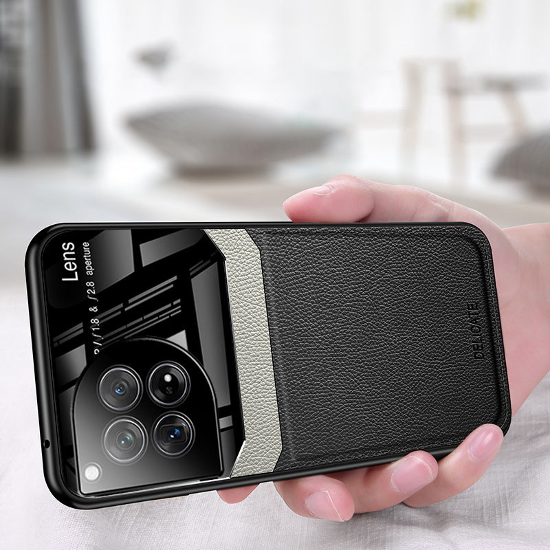 OnePlus series | Contrast Color Stitching Leather Phone Case
