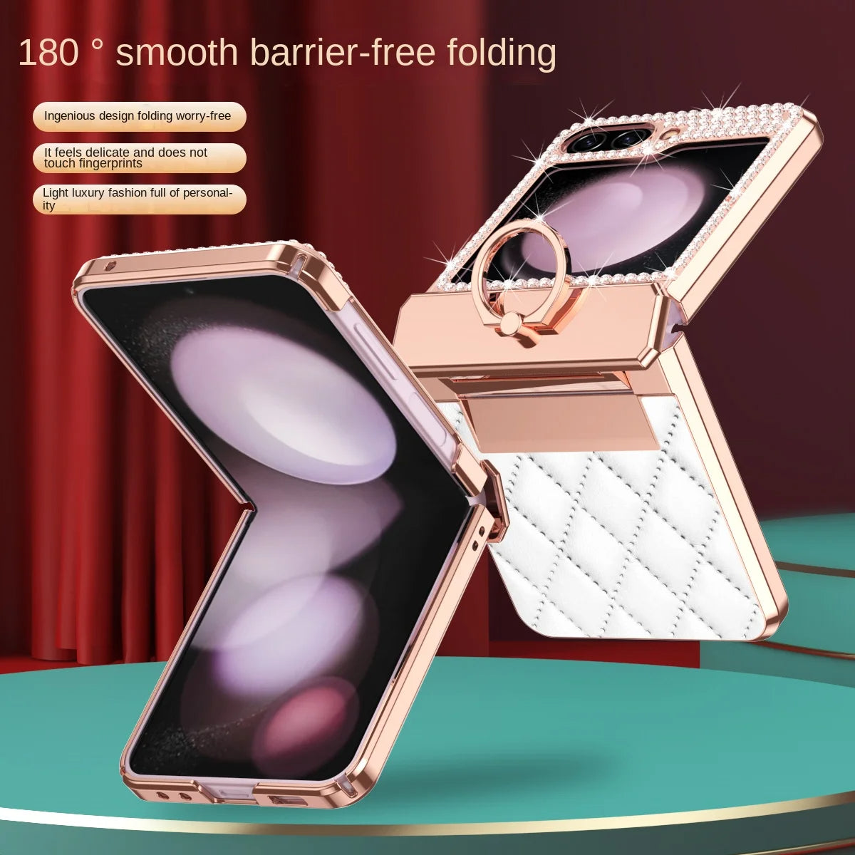 Luxury Leather Pattern Folding Protective Case