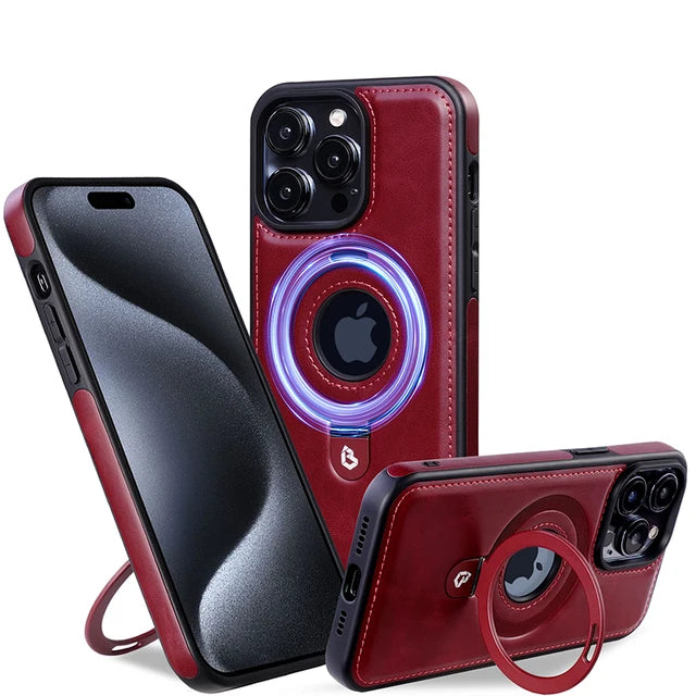 Leather Stand iPhone Case with Magic Feature