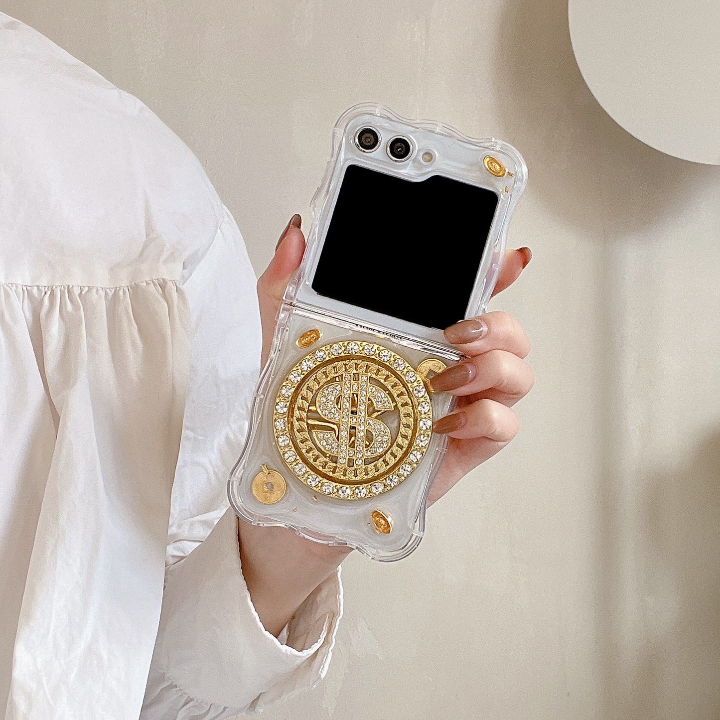 Lucky Diamond Dollar Case For Z Flip 5