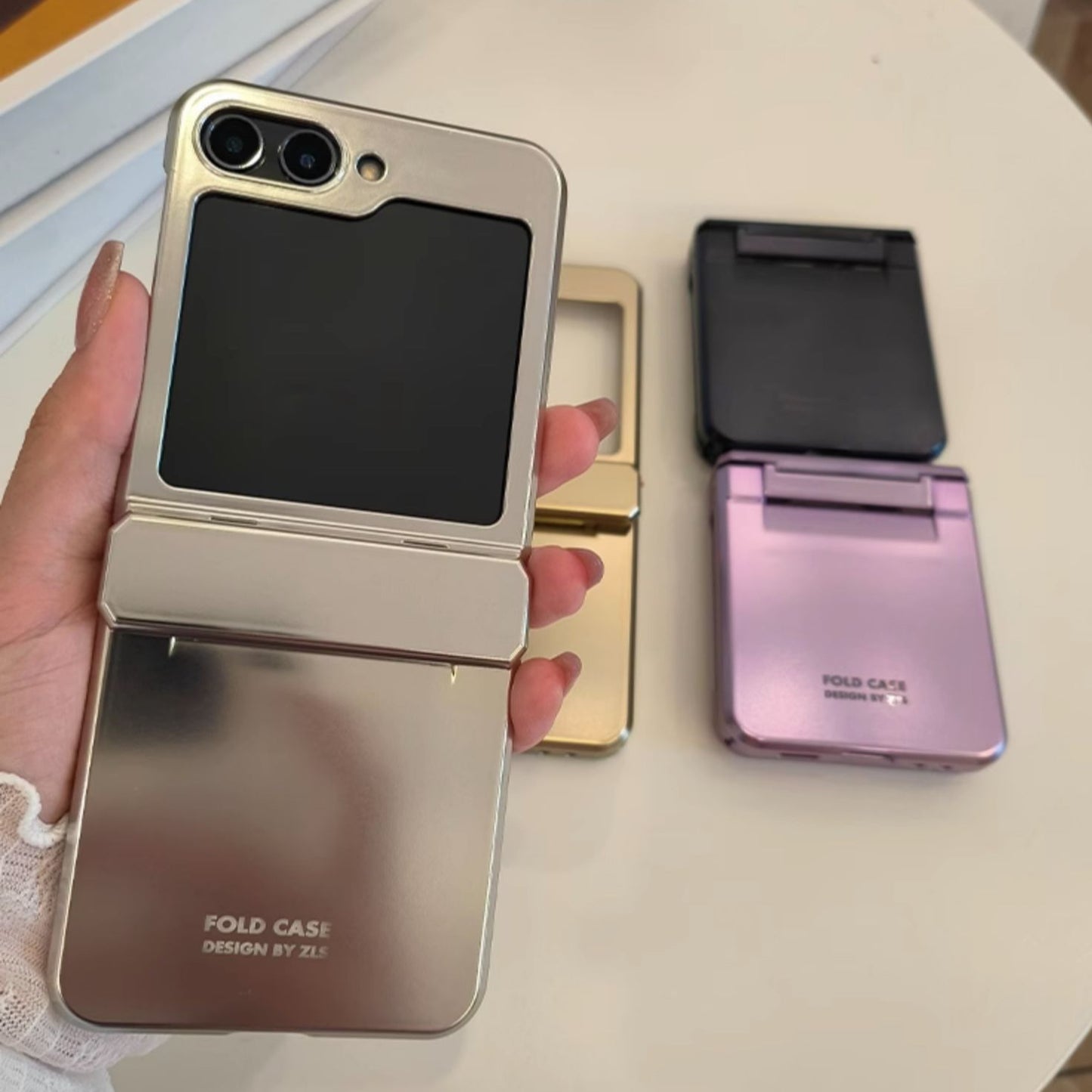 Metallic Feel Case For ZFLIP 5