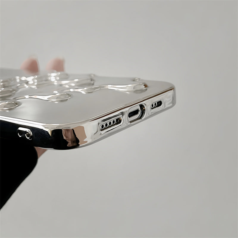 Silver 3D Phone Case for iPhone