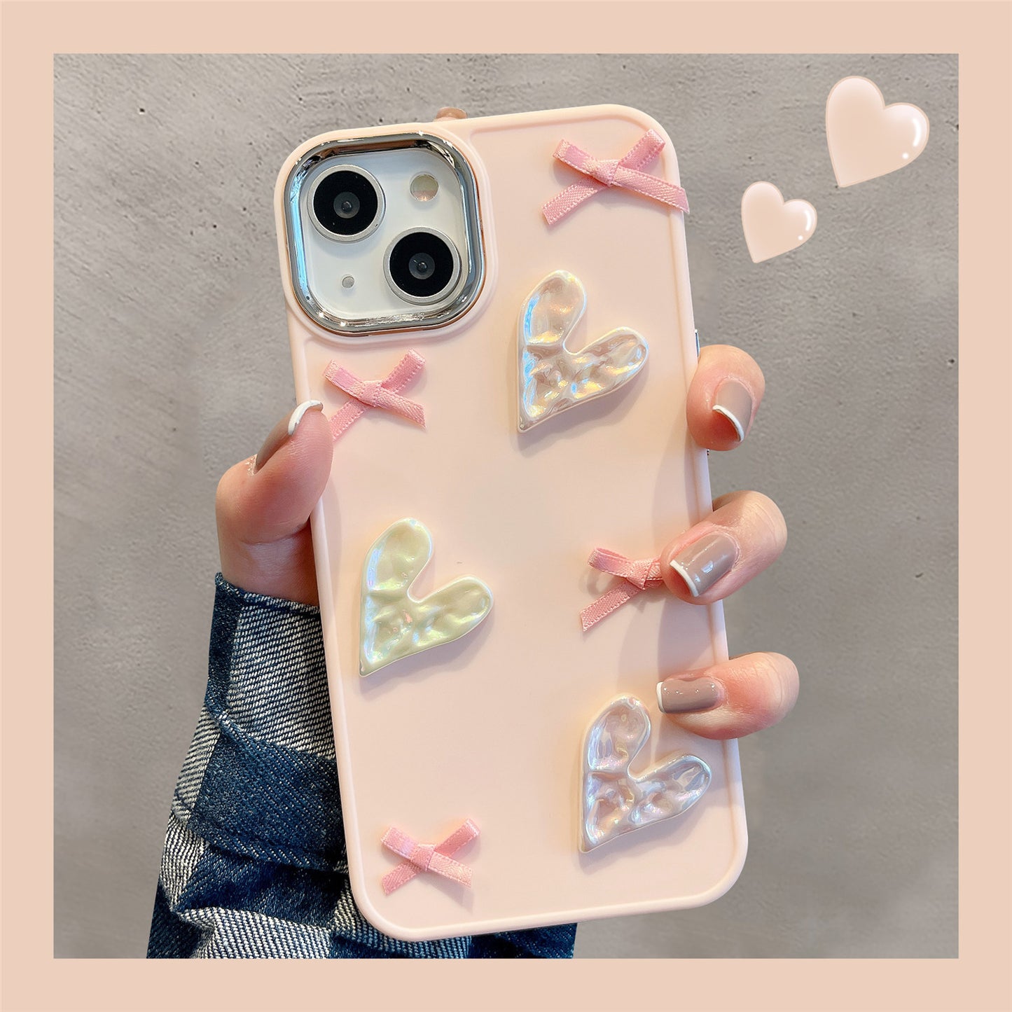 Love Pearl Bow iPhone Case