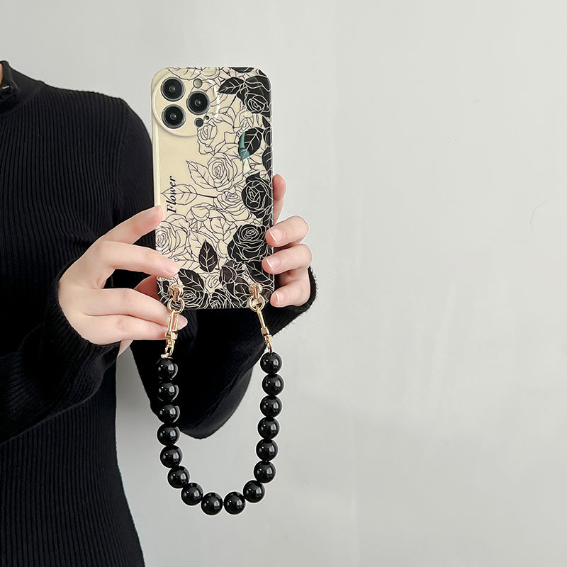 Silk Rose Chain iPhone Crossbody - Elegant Protection