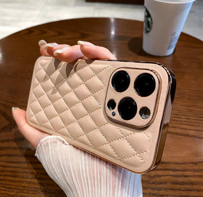 Lingge Leather Pattern Apple Case