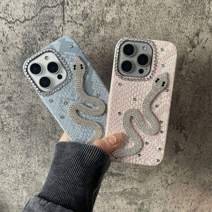 Luxury Diamond Snake iPhone Case – Elegant & Protective
