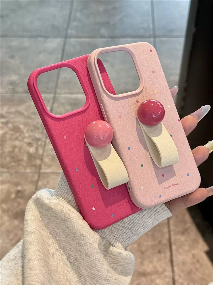 Stylish Pink iPhone Cases with 3D Ring Holder