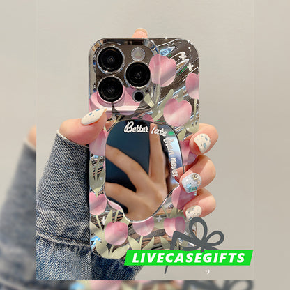 Premium Tulip Flower Mirror Phone Case - Elevate Your Style!