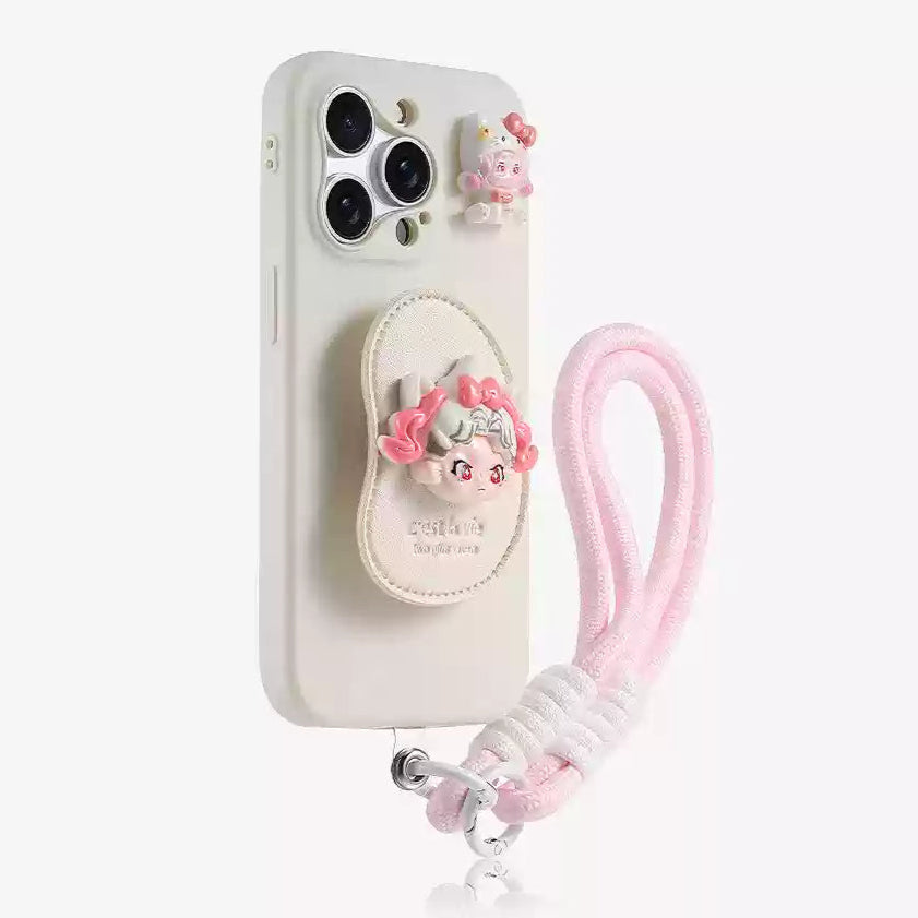 Blue Hat Dora Case with Lanyard for iPhone 16/15/14