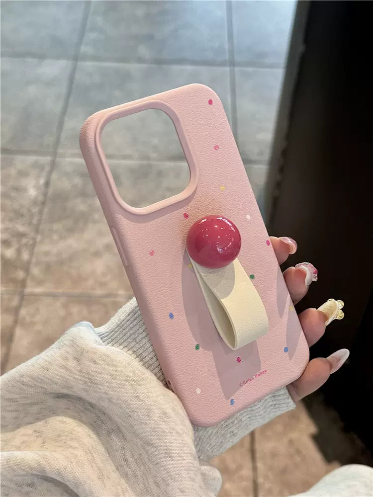 Stylish Pink iPhone Cases with 3D Ring Holder