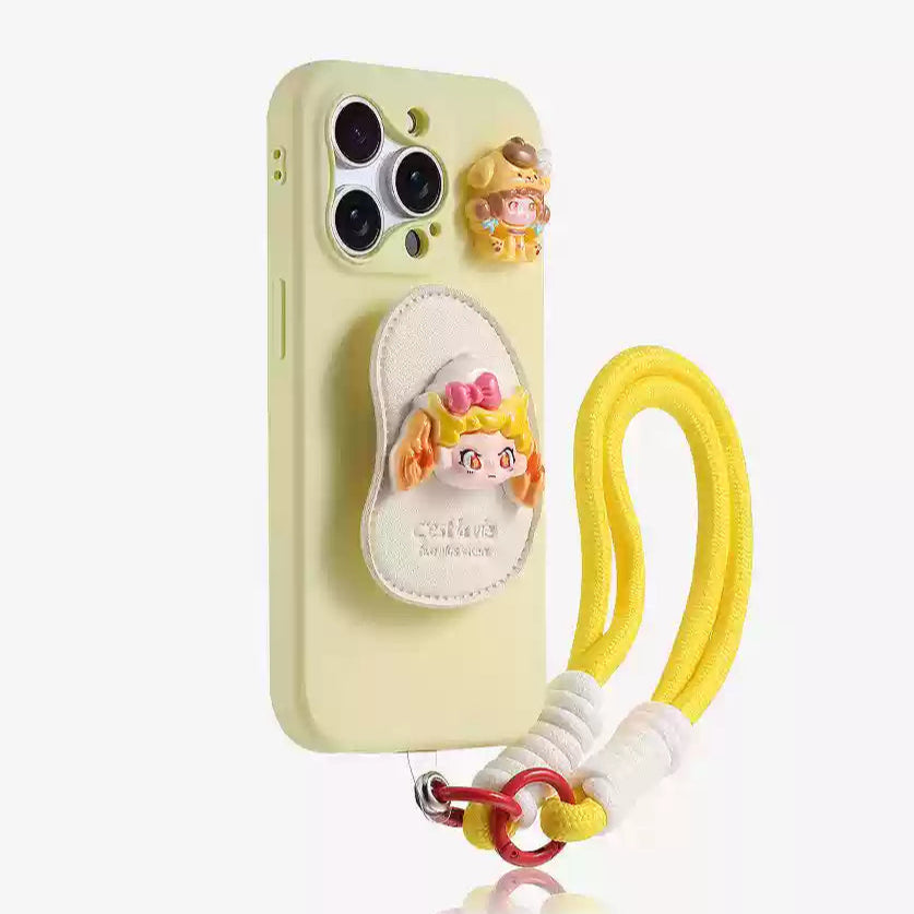 Blue Hat Dora Case with Lanyard for iPhone 16/15/14