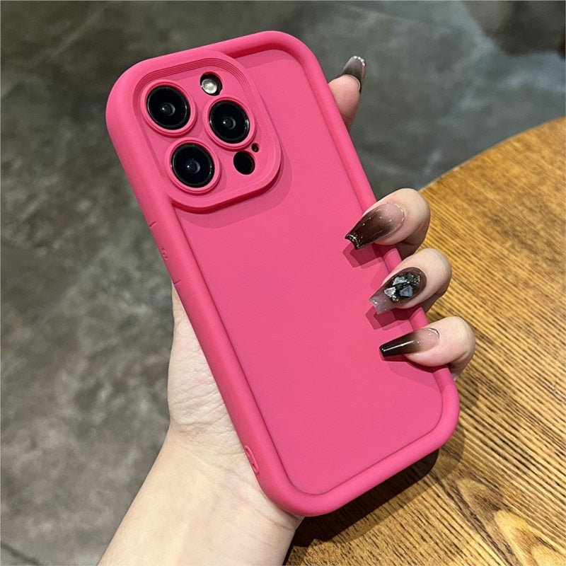 Matte Silicone Shockproof iPhone Case