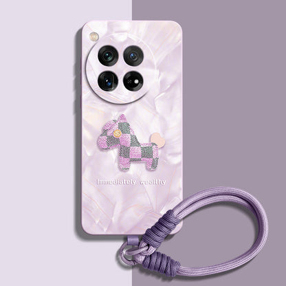 OnePlus Series | Integrated Wrist Strap Lanyard Liquid Silicone Phone Case