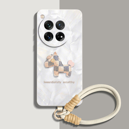 OnePlus Series | Integrated Wrist Strap Lanyard Liquid Silicone Phone Case