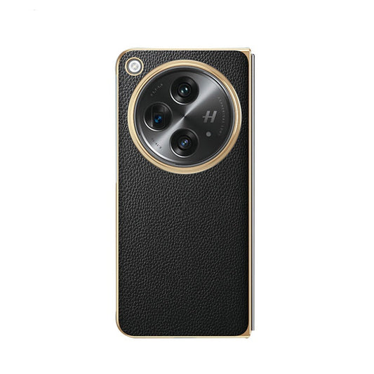Oneplus-Open Series | Electroplated Frame Genuine Leather Case