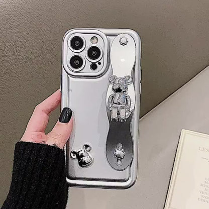 Silver Violent Bear iPhone Case - Luxury Protection