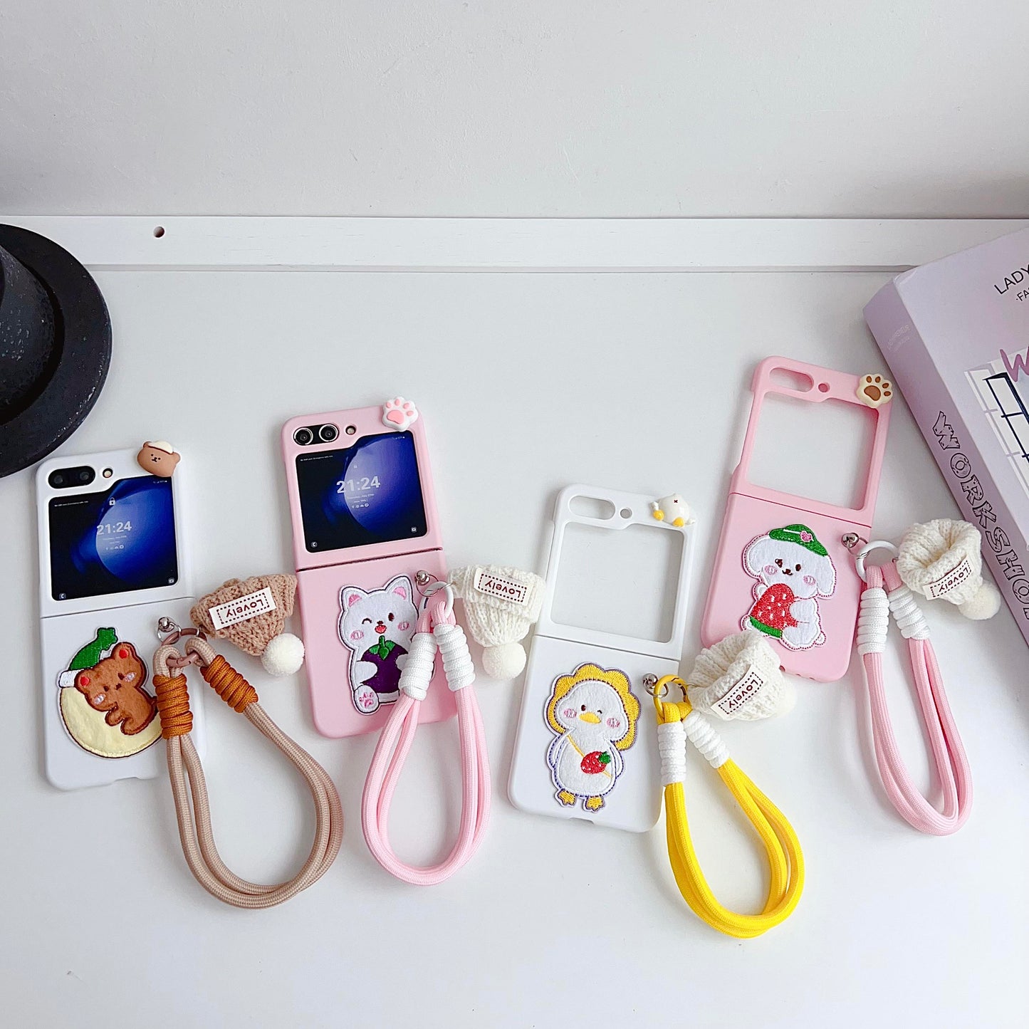 Cute Embroidered Animal Case For Samsung Galaxy Z Flip series