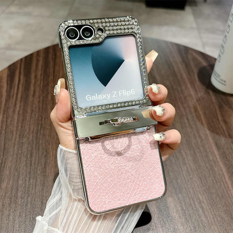 Samsung Z Flip Hinge Cover with Diamond Stand Case