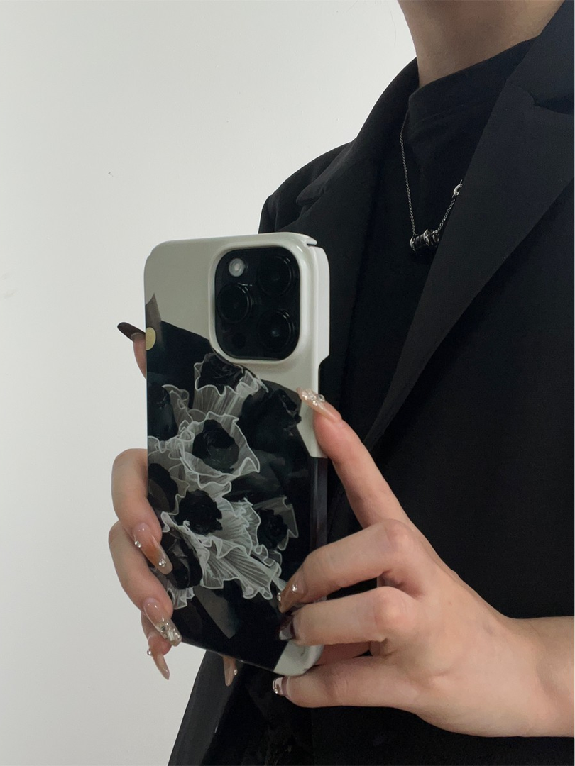 Cold Dark Rose iPhone Case: Stylish Protection