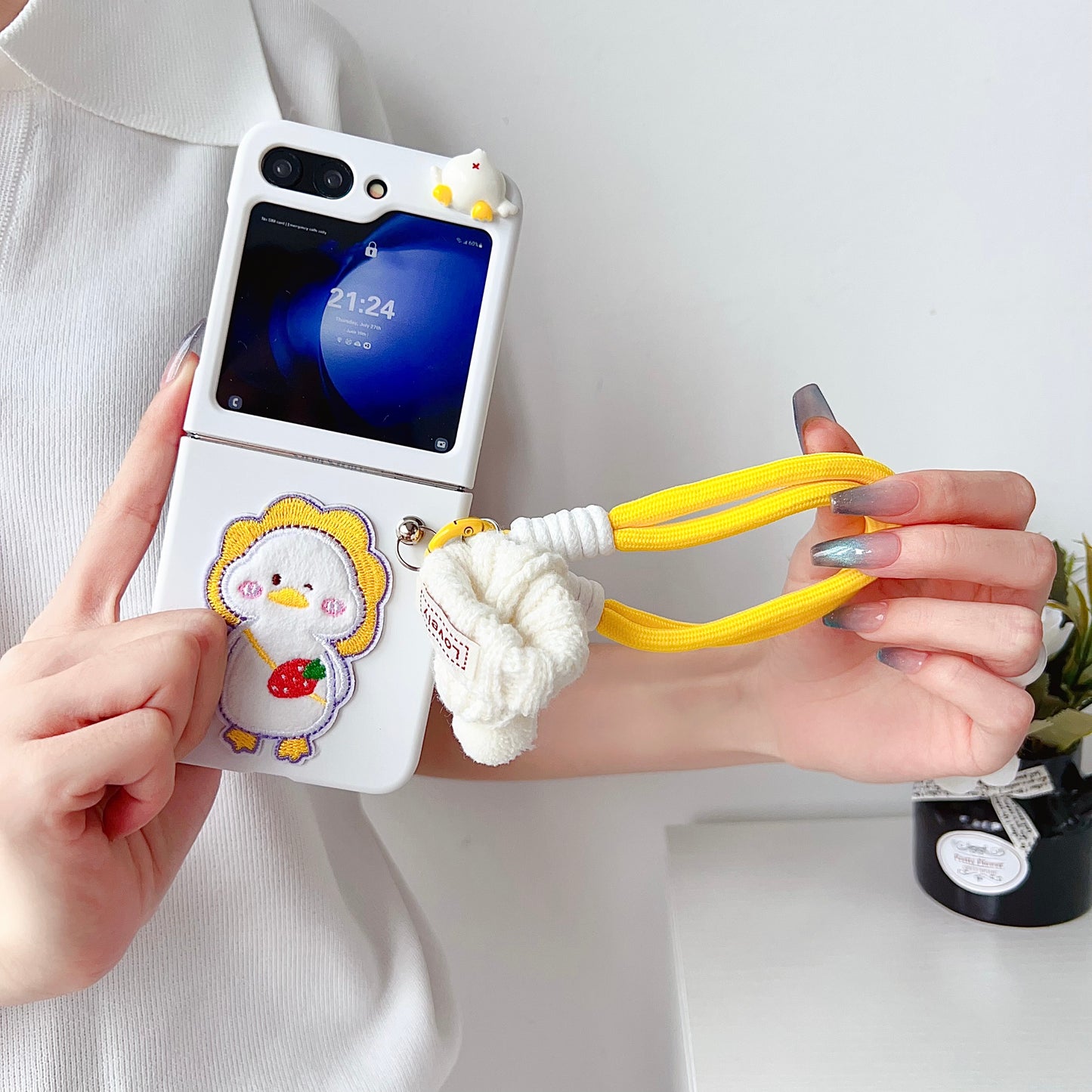 Cute Embroidered Animal Case For Samsung Galaxy Z Flip series