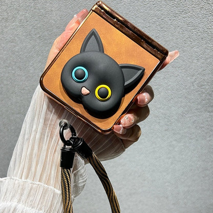 Cat Design Z Flip Case: Stylish Protection