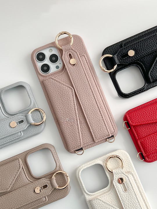 Premium Leather iPhone Case - Crossbody Protection