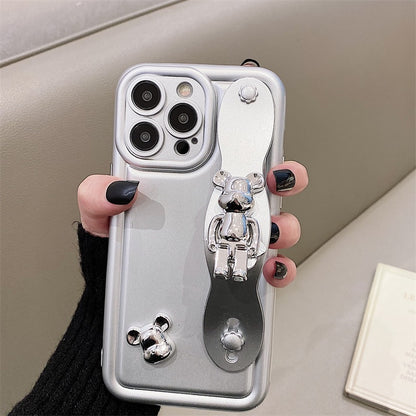 Silver Violent Bear iPhone Case - Luxury Protection