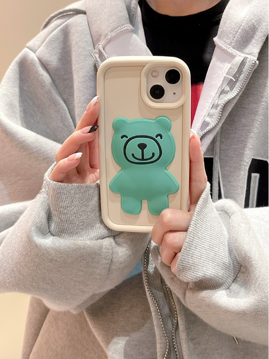 3D Bear iPhone Case: Cute & Protective