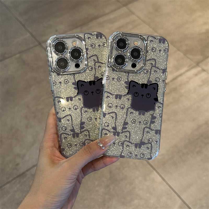 Cartoon Cat iPhone Case: Playful Protection