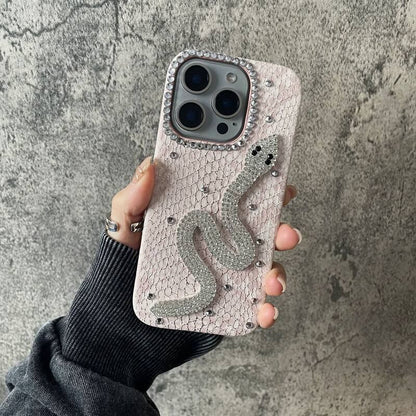 Luxury Diamond Snake iPhone Case – Elegant & Protective